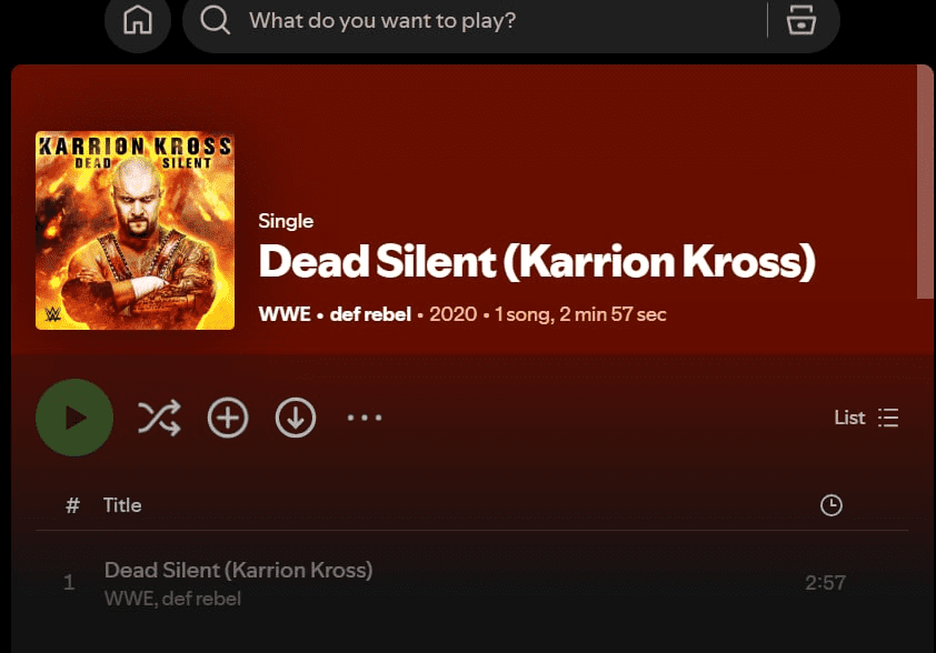 Karrion Kross' Entrance Theme Removed From Streaming Platforms After WWE Contract Expires