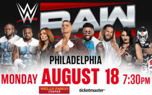 WWE Starts Loading Card For 8/18 RAW In Philadelphia WWE Starts Loading Card For 8/18 RAW In Philadelphia