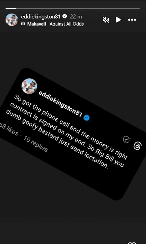 Eddie Kingston Accepts Challenge for Return Match After Over a Year Away