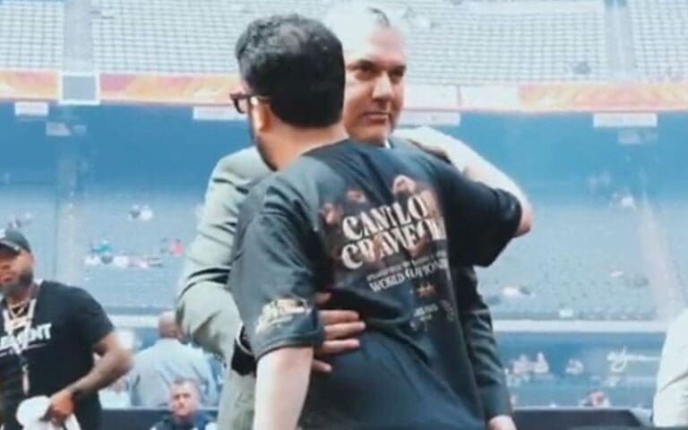 Turki Alalshikh and WWE President Nick Khan Spotted Embracing at Ringside During Canelo vs. Crawford Fight
