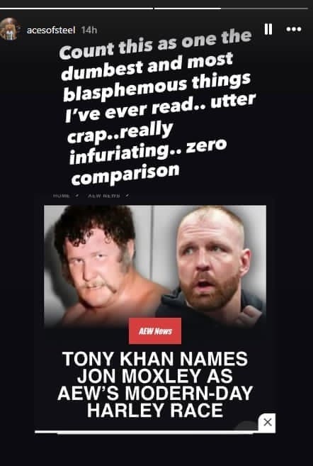 Ace Steel Blasts Tony Khan for Comparing Jon Moxley to Harley Race