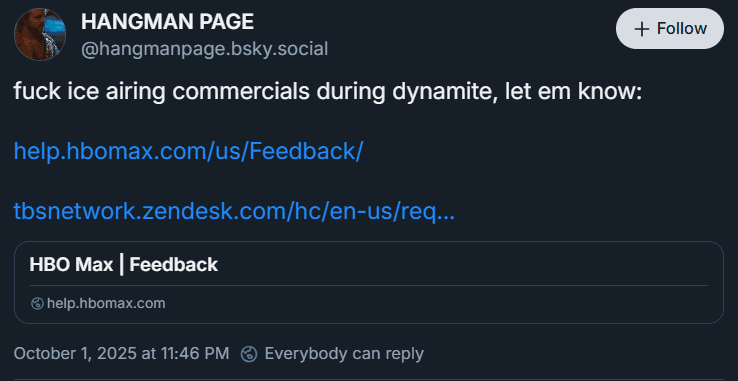 Adam Page Drops F-Bomb on Social Media Over ICE Ads During AEW Dynamite Broadcast