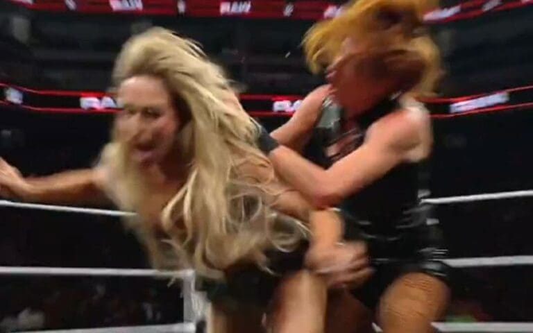 Maxxine Dupri Gets Cracked With WWE Title Belt by Becky Lynch in Dirty RAW Finish Maxxine Dupri Gets Cracked With WWE Title Belt by Becky Lynch in Dirty RAW Finish