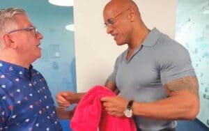 The Rock Receives Dave LaGreca’s Infamous “Cody Crybaby” Pink Robe as a Gift The Rock Receives Dave LaGreca’s Infamous "Cody Crybaby" Pink Robe as a Gift