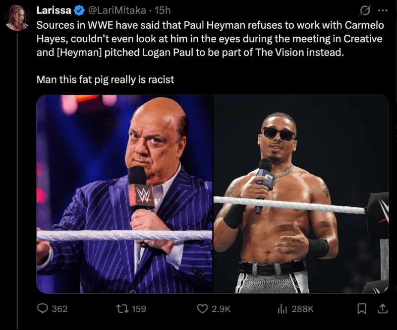 Carmelo Hayes Shuts Down Racism Accusations Against Paul Heyman