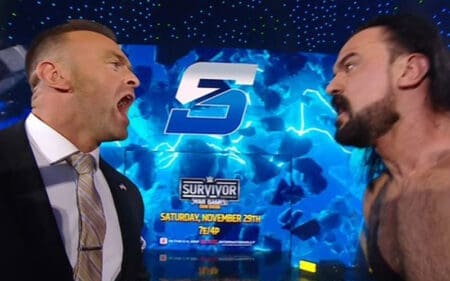 Drew McIntyre Suspended After Chaos Erupts During Cody Rhodes vs. Aleister Black on WWE SmackDown Drew McIntyre Suspended After Chaos Erupts During Cody Rhodes vs. Aleister Black on WWE SmackDown