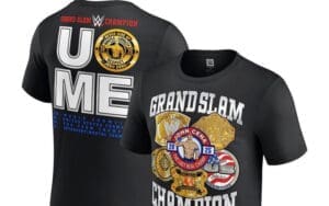 John Cena’s Grand Slam T-Shirt Drops After WWE Intercontinental Title Win at RAW in Boston John Cena's Grand Slam T-Shirt Drops After WWE Intercontinental Title Win at RAW in Boston
