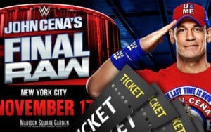 Ticket Prices Slightly Drop Ahead of John Cena’s Final RAW at Madison Square Garden Ticket Prices Slightly Drop Ahead of John Cena’s Final RAW at Madison Square Garden