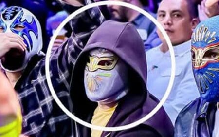 Bad Bunny Spotted Ringside at CMLL in Mexico City Wearing Mistico Mask Bad Bunny Spotted Ringside at CMLL in Mexico City Wearing Mistico Mask