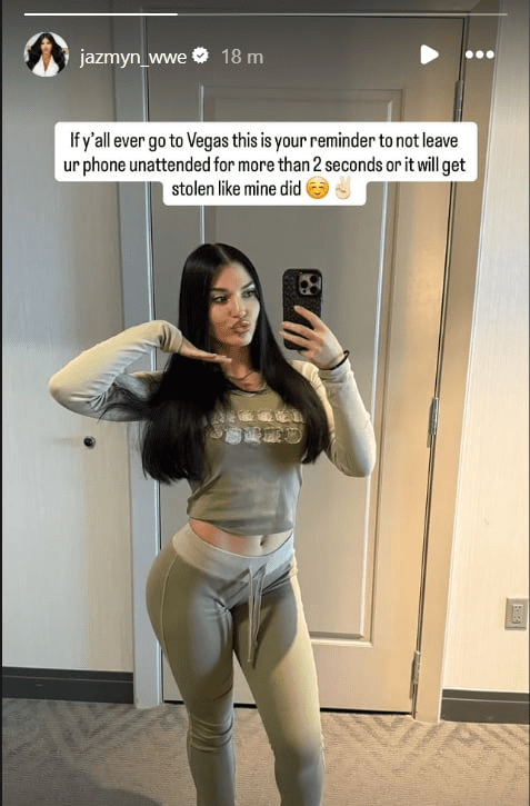 Ex-WWE Star Jazmyn Nyx's Phone Stolen in Vegas