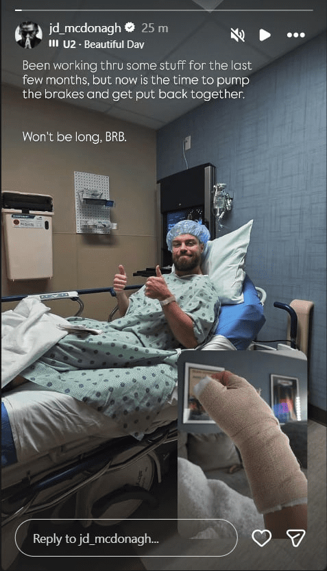 JD McDonagh Taking Time Off WWE to Undergo Surgery