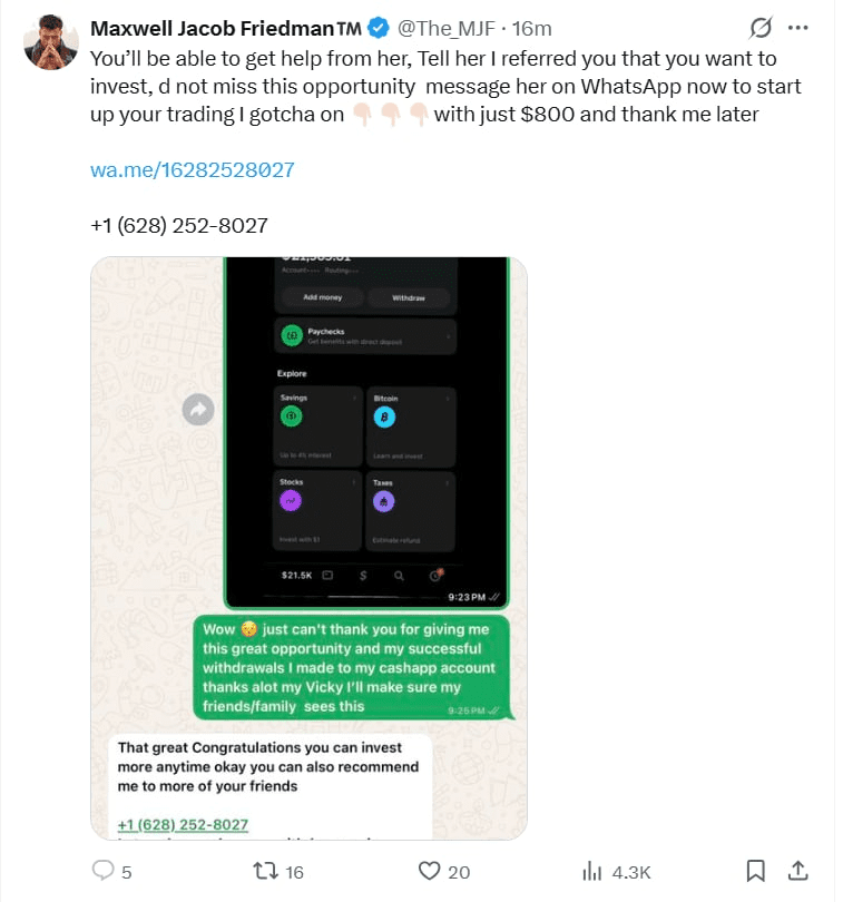 MJF's Twitter Account Compromised in Hacking Incident