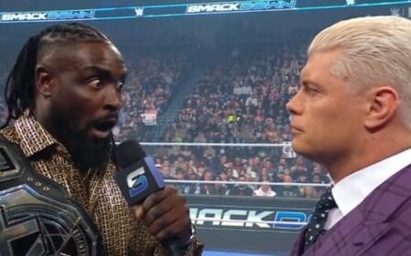 Oba Femi Crashes Cody Rhodes’ SmackDown Promo with Bold John Cena Quote: “My Time Is Now” Oba Femi Crashes Cody Rhodes’ SmackDown Promo with Bold John Cena Quote: “My Time Is Now”