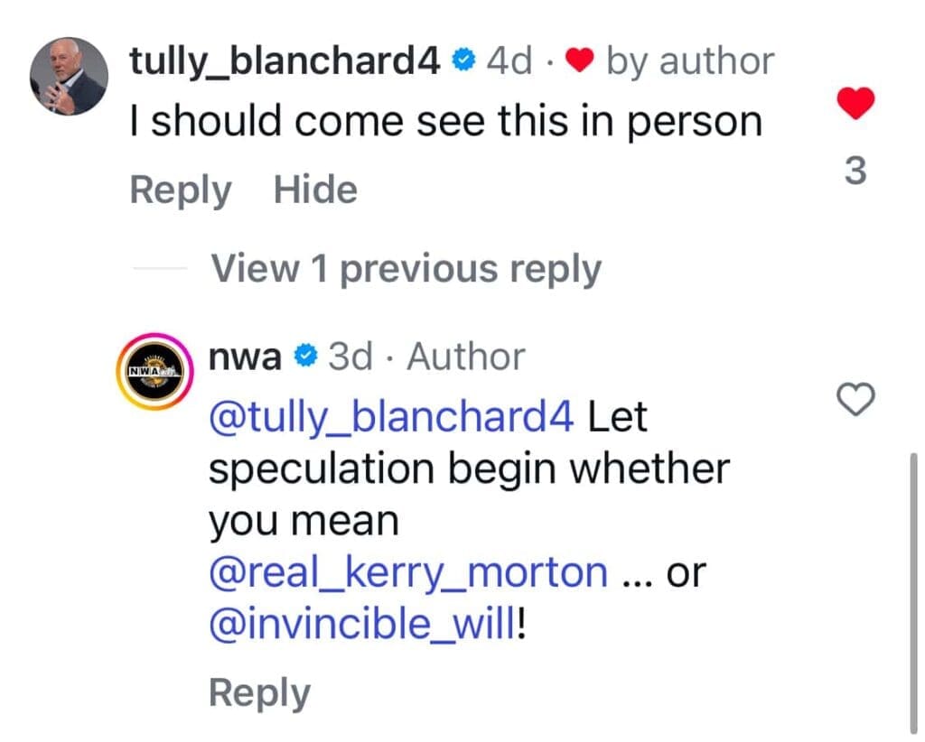 NWA Interested in Working with Tully Blanchard Amid Online Teases