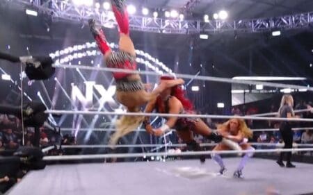 Sol Ruca Nails Zaria With Accidental Sol Snatcher During TNA Knockouts Tag Title Match On February 3 NXT